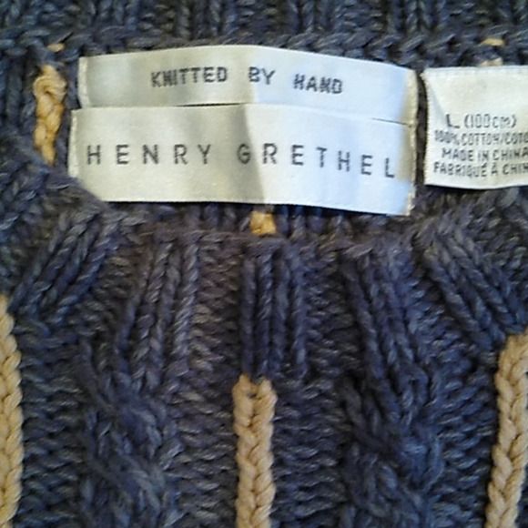 Vintage Henry Grethel Chunky Hand Knit Sweater L - Picture 3 of 8